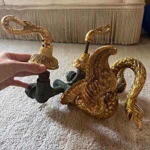 Authentic vintage Sherle Wagner Brass Swan Sink Faucet